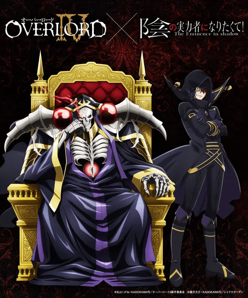 Коллаб сил тьмы на постере Overlord X Eminence in Shadow